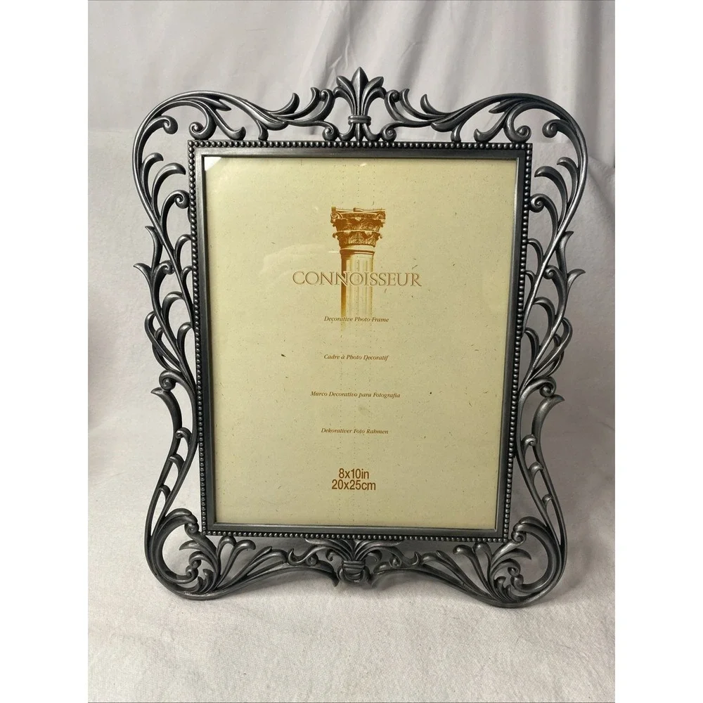 8 X 10 Scroll Design Pewter Picture Frame.